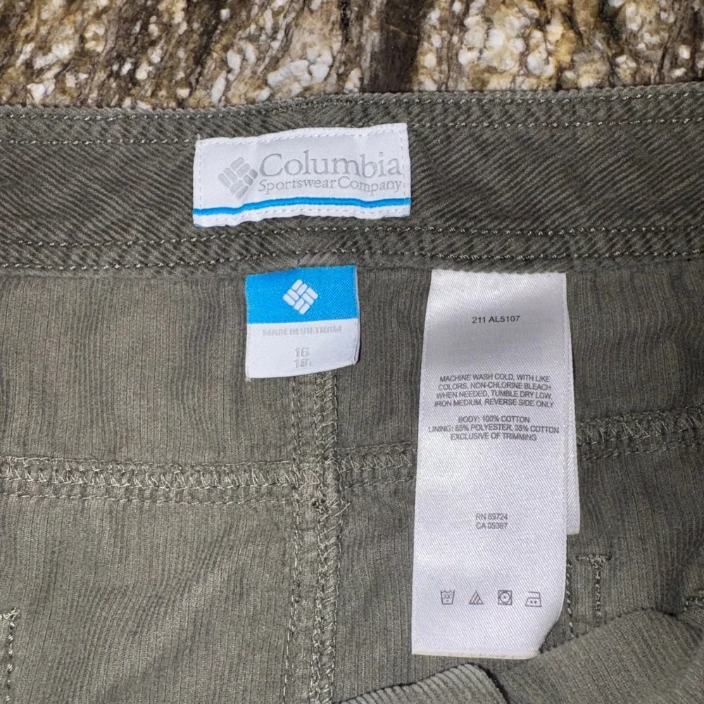 Corduroy Mini Skirt Outdoor Utility Gorpcore Women 16 Olive Green Columbia